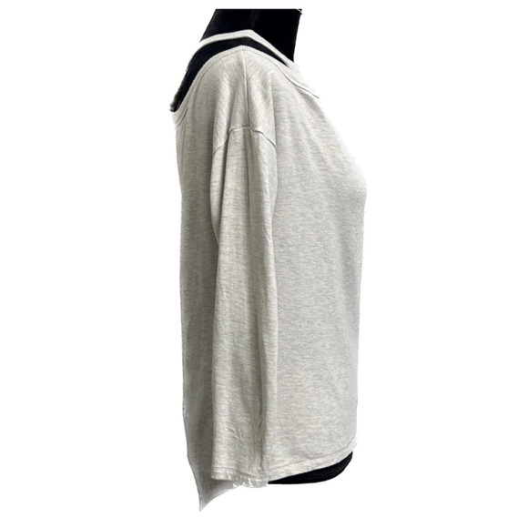 Express One Eleven Long Sleeve Cold Shoulder Halter - Picture 2 of 8